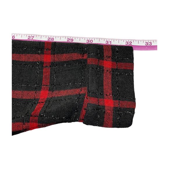 CJ Banks Red and Black Plaid Blazer Jacket Sparkle Shimmer Women’s Size Medium - Picture 6 of 8